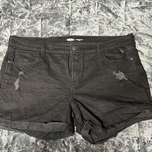 Old navy mid-rise black jean shorts